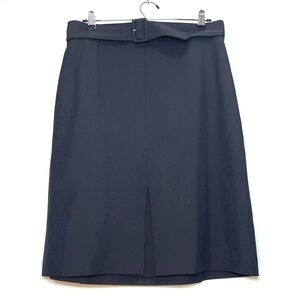 NWT BANANA REPUBLIC Women's Black Straight Lined Belted Skirt Size 10 Petite